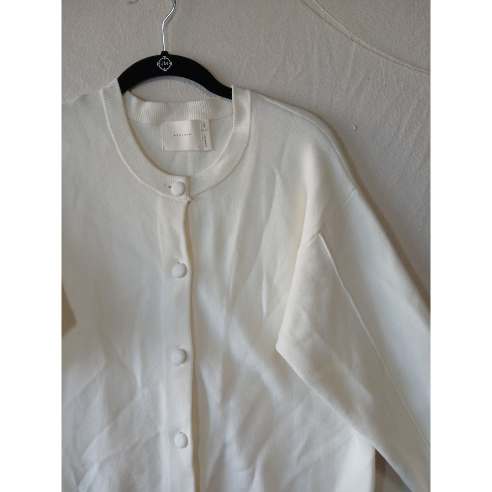 All Row Sweater‎ Button Up Ivory cardigan Small NWOT - Picture 4 of 10